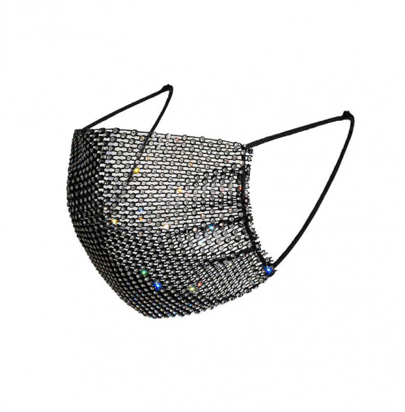 FEE ET MOI - Twinkling Starry Night Rhinestone Breathable Fashion Mask (Black)